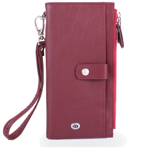 Жіночий гаманець ST Leather Accessories бордовий (NST420-dark-red) фото 8