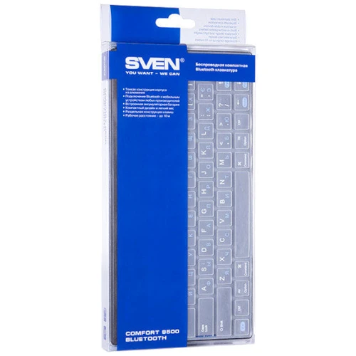 Клавиатура SVEN 8500 Comfort Bluetooth: Тип клавиатуры компактная