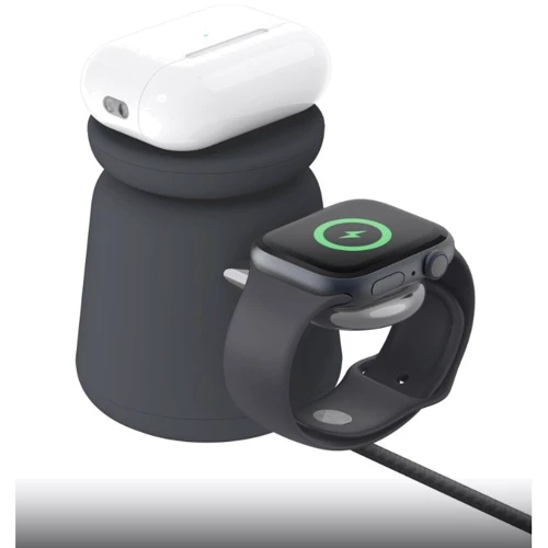 Зарядное устройство Belkin Wireless Charger Base Station MagSafe 15W Charcoal Mass (WIZ020VFH36) for iPhone 16 I 15 I 14 I 13 I 12 series and Apple Watch: Кабель в комплекте отсутствует