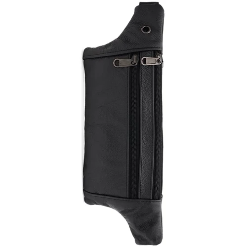 Мужская поясная сумка Borsa Leather черная (K1ky614bl-black)