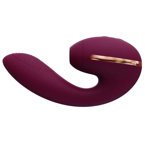 Вакуумный вибратор KisToy Tina Mini Violet, вагинально-клиторальный