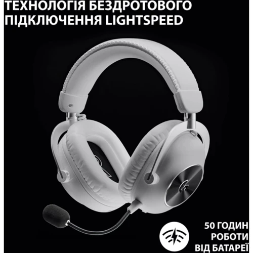 Навушники Logitech G Pro X 2 Lightspeed White (981-001269): Тип конструкції повнорозмірні