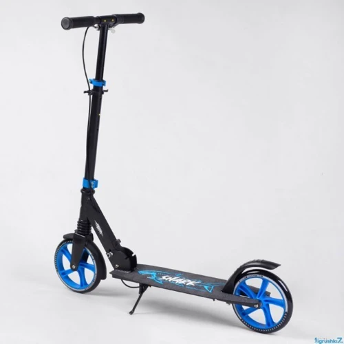 Самокат алюминиевый Best Scooter SHARK синий(19015): Конструкция рамы цельная