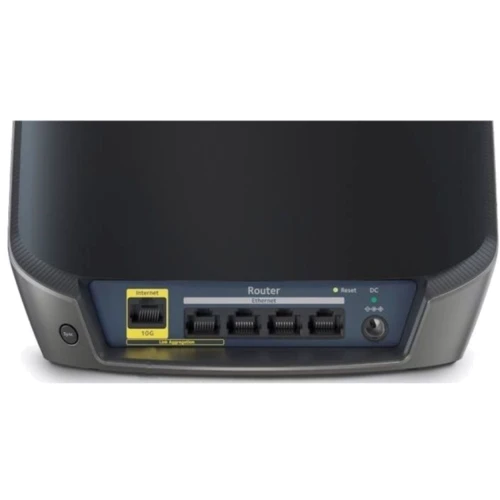 Маршрутизатор Wi-Fi Netgear Orbi RBK863SB Tri-Band Black 3-pack (RBK863SB-100EUS): Кількість LAN портів 4