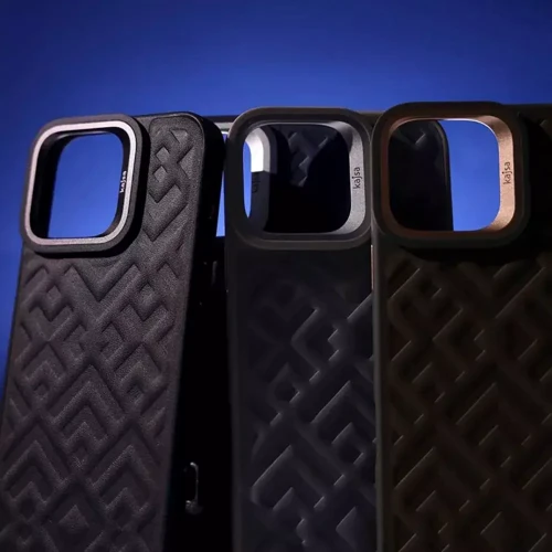 Чехол для iPhone Kajsa Rhombus Collection with Magnetic Ring Gray for iPhone 16: Материалы Пластик и силикон