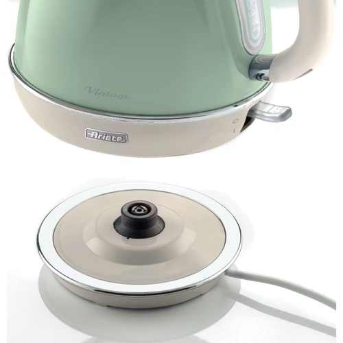 Электрочайник Ariete 286904 Vintage (zielony): Тип нагревательного элемента Дисковый (скрытый)