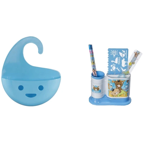 Кошик для канцтоварів KP-01 BL + Настільний набір EVO-2403001 BL: Виробник Mealux + Evo-Кids