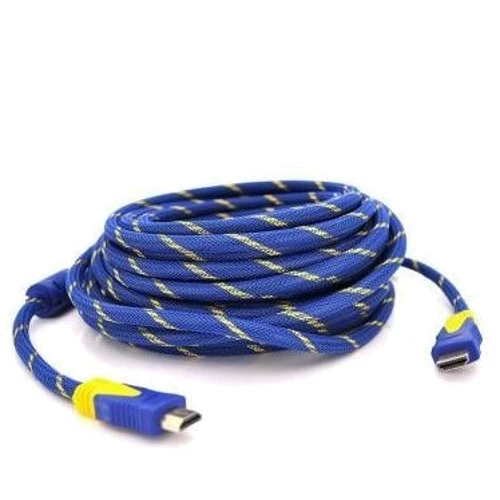 Кабель і перехідник Merlion HDMI to HDMI 15.0m v1.4, OD-8.0mm Blue/Gold (YT-HDMI(M)/(M)NY/BL-15m): Тип кабель