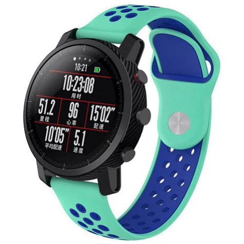 Ремешок Xiaomi Silicone Strap for Amazfit Stratos, 22mm, Green-Blue (AMZSTRSILNIKE-GB): Совместимость с брендом AmazFit