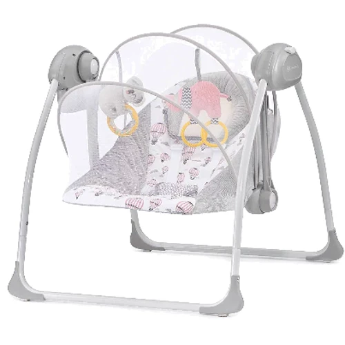 Крісло-гойдалка Kinderkraft Flo Pink (KKBFLOPINK0000): Додаткові зручності дуга с игрушками, звуковое сопровождение, система складывания, ремни безопасности, изменение наклона