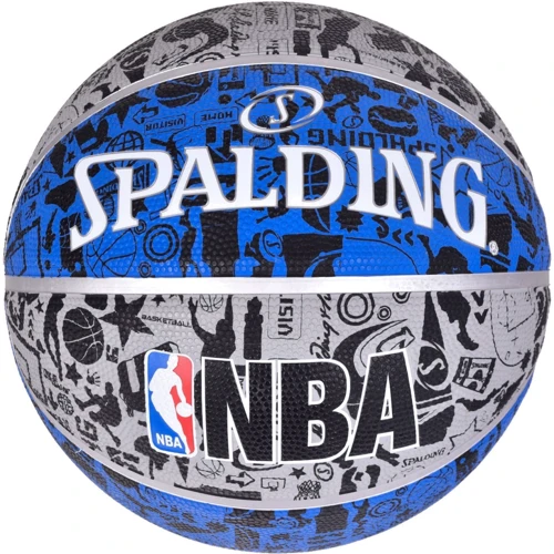 

Spalding Nba Graffiti Outdoor баскетбольный размер 7 серо-голубой (83176Z)