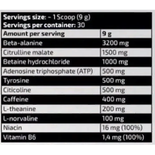 Kevin Levrone Full Blown Energizer 270 g /30 servings/ Cola: Тип Энергетики