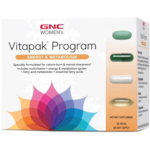 GNC Women's Multivitamin Energy and Metabolism Vitapak, 30 servings