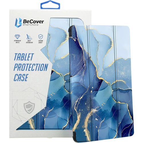 Аксесуар для планшетних ПК BeCover Soft Edge TPU з Pencil Mount Blue Marble для Xiaomi Redmi Pad SE 8.7 (712572)