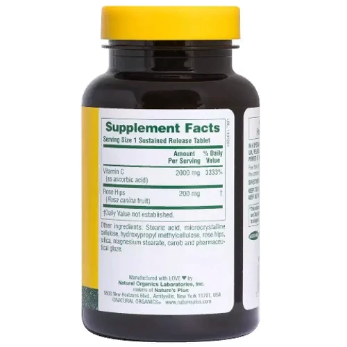 Natures Plus Ultra-C 2000 mg Витамин С 60 таблеток: Тип Витамин C