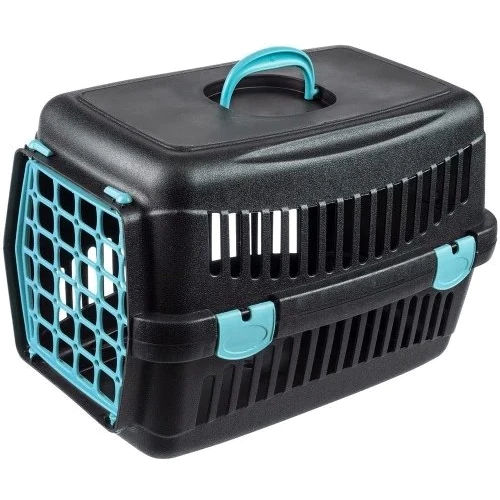Переноска AnimAll CNR-102В для кошек и собак 48.5х32.5х32.5 см черная с дверью в ассортименте (2000981203344)