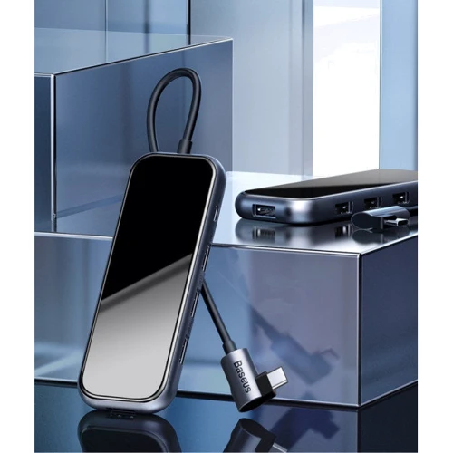 Адаптер Baseus Adapter Multifunctional USB-C to 4xUSB2.0 Deep Gray (CAHUB-JZ0G) фото 6