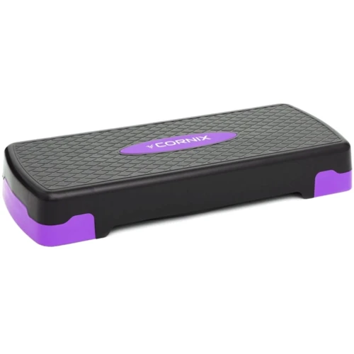 Степ та балансувальна платформа Cornix 2-ступінчаста 68 х 28 х 10-15 см XR-0188 Black/Purple