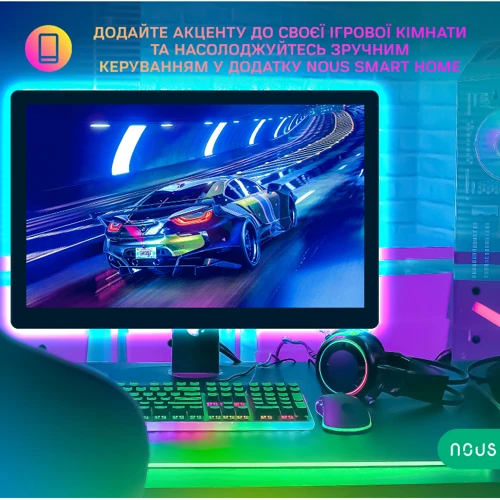 Умная светодиодная лента Nous F7 2м RGB bluetoth фото 4