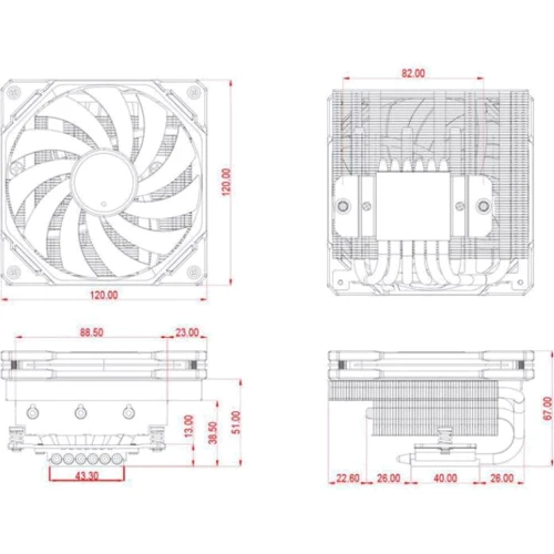 Кулер ID-COOLING IS-67-XT White: Назначение для процессора