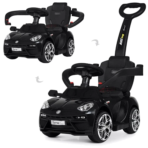 Дитячий електромобіль-толокар 2в1 Bambi чорний (M 3591L-2)