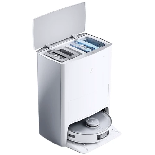 Робот уборщик ECOVACS DEEBOT OZMO X1 OMNI White (DEX11): Дополнительно Камера навигации, Две щетки, Виртуальная стена, Станция самоочищения, С лидаром (лазерная навигация)