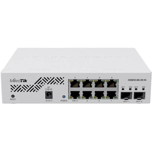 Мережевий комутатор Mikrotik CSS610-8G-2S+IN