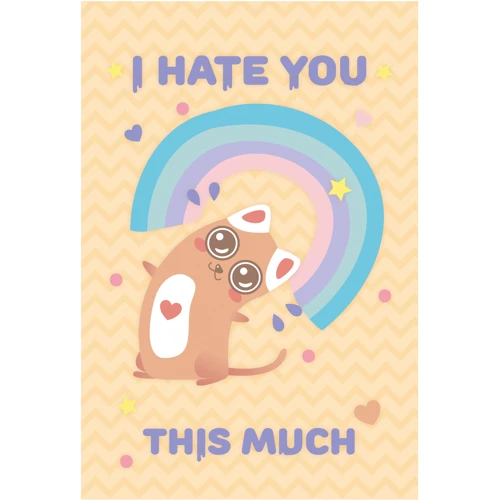 Открытка PAPAdesign "I hate you this much"