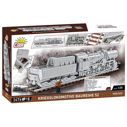 Конструктор Cobi Локомотив Kriegslokomotive Class 52 2476 деталей (COBI-6281): Количество деталей, шт. 2476