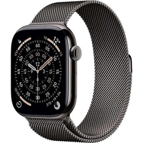 Apple Watch Series 11 GPS + Cellular 46mm Slate Titanium Case with Slate Milanese Loop - M/L (MFD44)