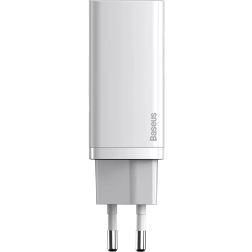 Зарядное устройство Baseus Wall Charger GaN2 Lite USB-C+USB 65W White (CCGAN2L-B02): Кабель в комплекте отсутствует