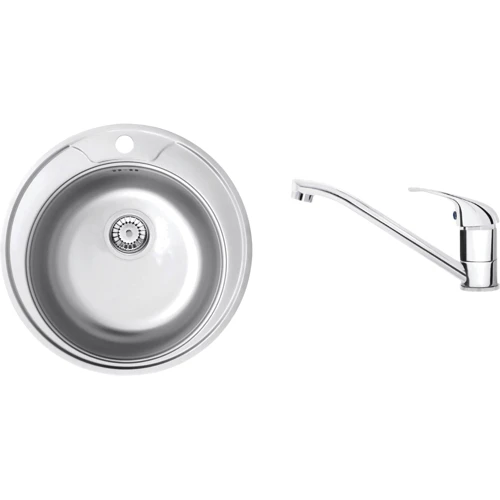 Набір для кухні Deante Twist ZHC_0813 + BYU_060M (ZHCA0813): Форма кругла