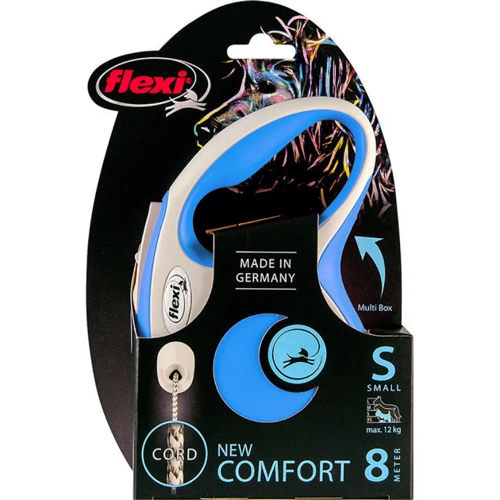 Поводок-рулетка Flexi New Comfort S до 12 кг 8 м синій (4000498043035): Тип шнура трос