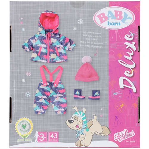 Набор одежды для куклы Baby Born серии "Deluxe" - Снежная зима (куртка, штаны, шапочка, сапожки): Производитель Zapf