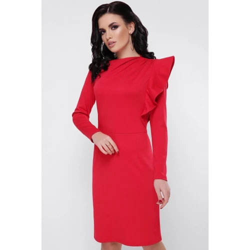 Платье FashionUp PL-1668C 42 красное повседневное до середины бедра