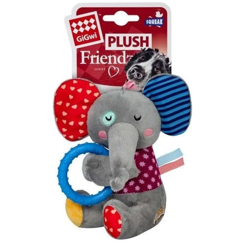 Игрушка для собак GiGwi Plush Слоненок с кольцом и пищалкой текстиль термопластичная резина 16 см (2256): Производитель GiGwi
