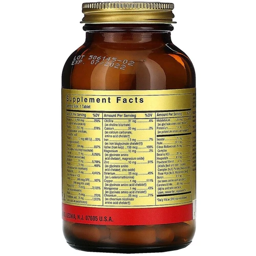 Solgar Formula V VM-75 Multiple Vitamins with Chelated Minerals 90 tabs Мультівітаміни і мінерали: Тип мультивітаміни