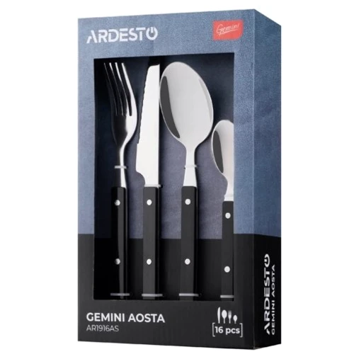 Столовий набір Ardesto Gemini Aosta 16 ін. (AR1916AS)