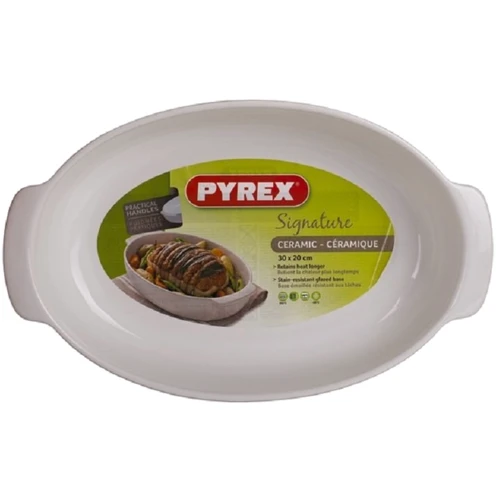 PYREX SIGNATURE 30x20 см /для запекания/овальн/керам/серый (SG30OR4)