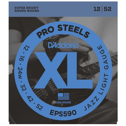 Струна для гитар Струны D`ADDARIO EPS590 XL PRO STEELS JAZZ LIGHT 12-52