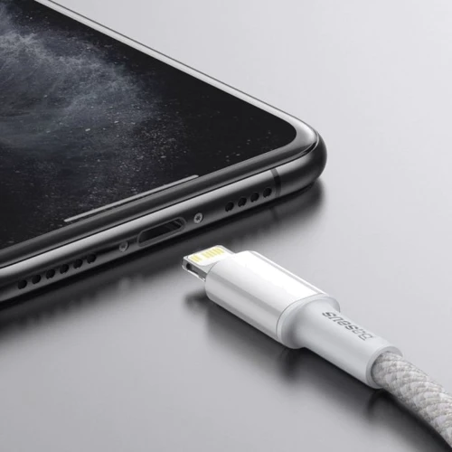 Кабель Baseus Cable USB-C to Lightning PD High Density Braided 20W 1m White (CATLGD-02) фото 6