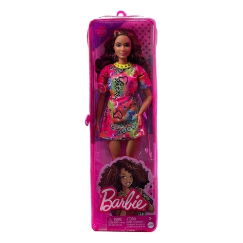Кукла Barbie Модница в ярком платье-футболке (HPF77) фото 4