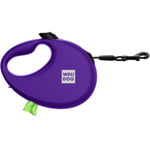 Поводок-рулетка для собак WAUDOG R-leash с контейнером для пакетов S фиолетовый до 12 кг 3 м (26279) фото 5