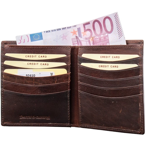 Мужское портмоне Smith&Canova коричневое (FUL-92410-brown) фото 6