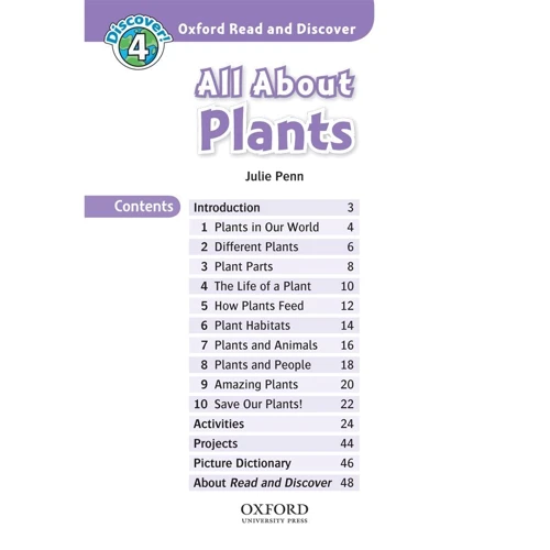Oxford Read and Discover 4: All About Plants: Обложка Мягкая