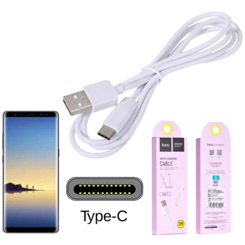 Кабель Hoco USB Cable to USB-C X1 Rapid 1m White: Довжина 1 м