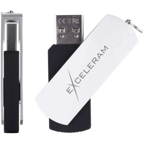 USB-флешка eXceleram 8GB P2 Series USB 2.0 White/Black (EXP2U2WH2B08) фото 3