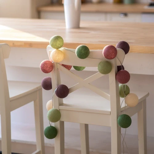 Гирлянда Cotton ball lights на 20 шаров 3,8м, Forest Fruit: Тип Хлопковые шарики