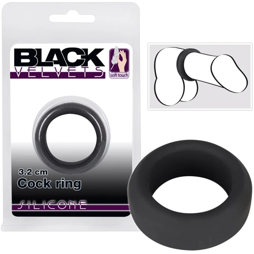 Эрекционное кольцо Black Velvets Cock Ring 3.2 см