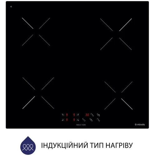 Варочная поверхность Minola MI 6037 KBL: Размеры для встраивания 3.8х55.3х48.2 см